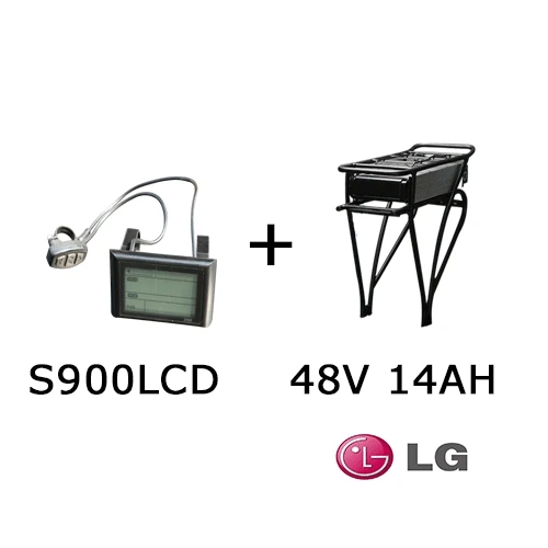 LG 14Ah S900LCD Набор преобразования для электрического велосипеда 48 V 350 W с Батарея мотоцикл электрический велосипед комплект 2" 27,5" 700C концентратор Мотор колесо вело electrique взрослый - Цвет: LG 14Ah S900LCD