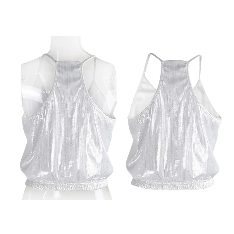 Летний женский укороченный топ 2017 Женский на бретелях с v-образным вырезом