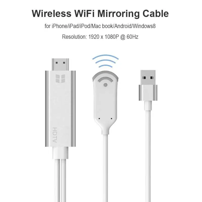 Беспроводной приемник 2 4G HDMI HDTV конвертер адаптер 1080P MHL кабель для iPhone Android USB к WIFI