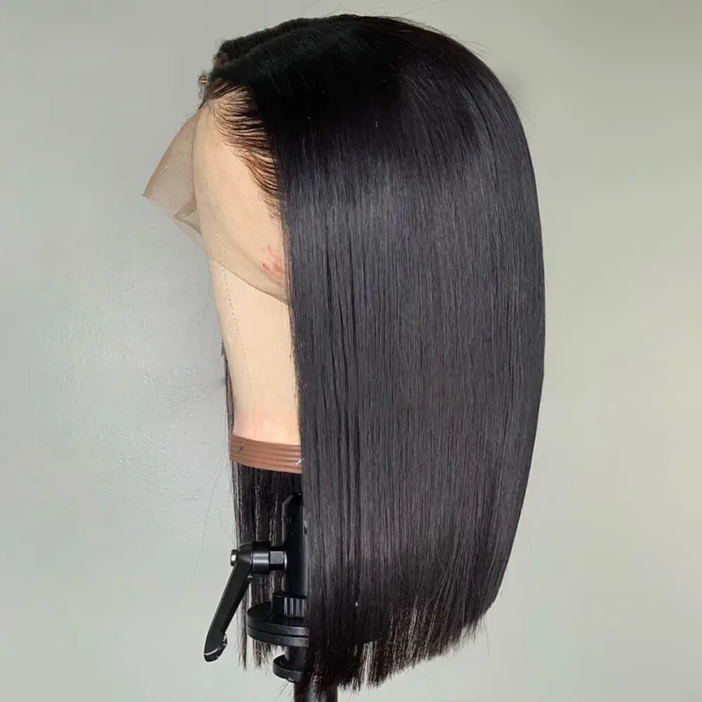 Eseewigs 13x6 прямые человеческие волосы парики на кружеве черные женские глубокие пробор парики с детскими волосами предварительно сорванные бразильские волосы remy