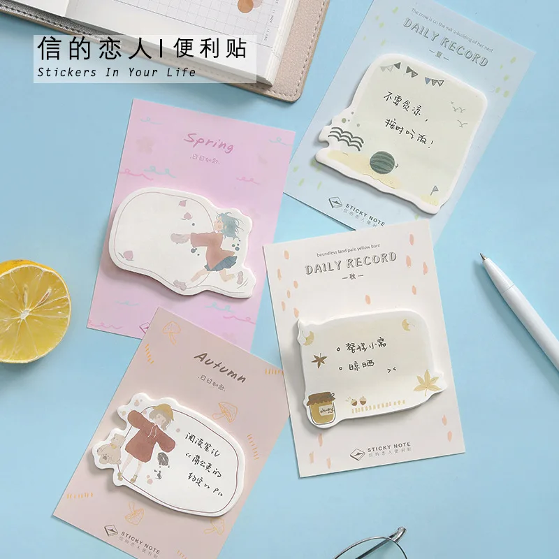 30 шт./коврик милый ежедневный записывать сообщение Блокнот N Times Sticky Notes Escolar Papelaria