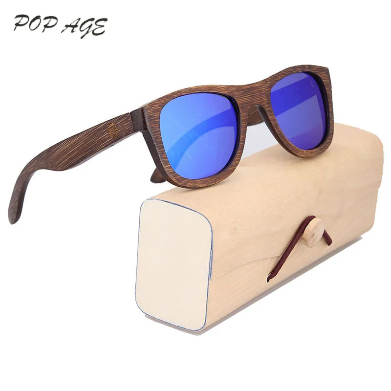 

Women Sunglasses 2017 Brand Designer Polarized Mirror Bamboo Wood Sunglasses Vintage Sunglass Oculos De Sol Masculino Retro