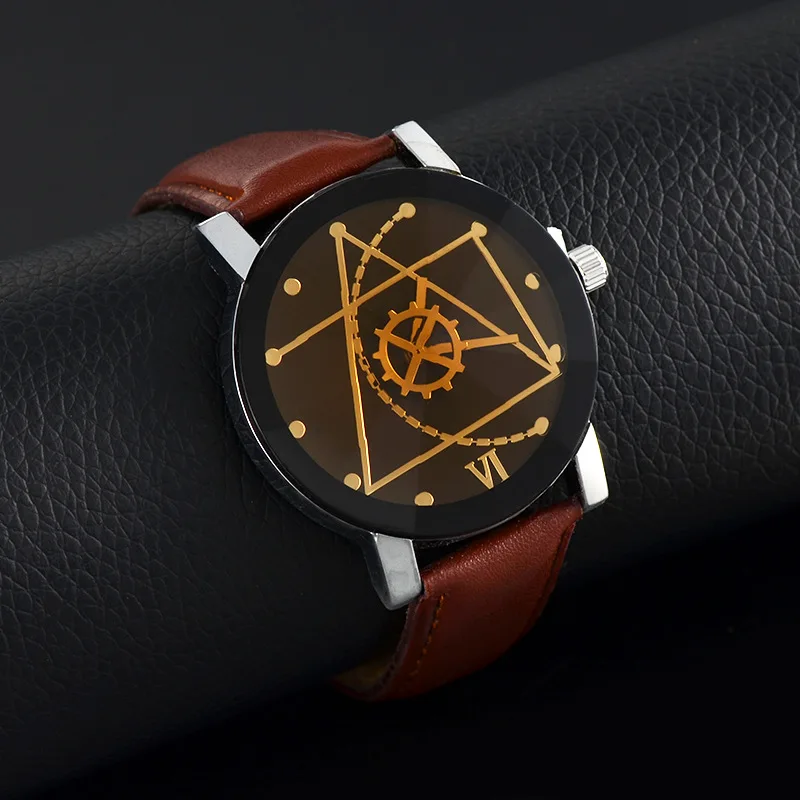 Модные унисекс Montre Femme Reloj Mujer кожа нержавеющей Для мужчин смотреть Оптовая