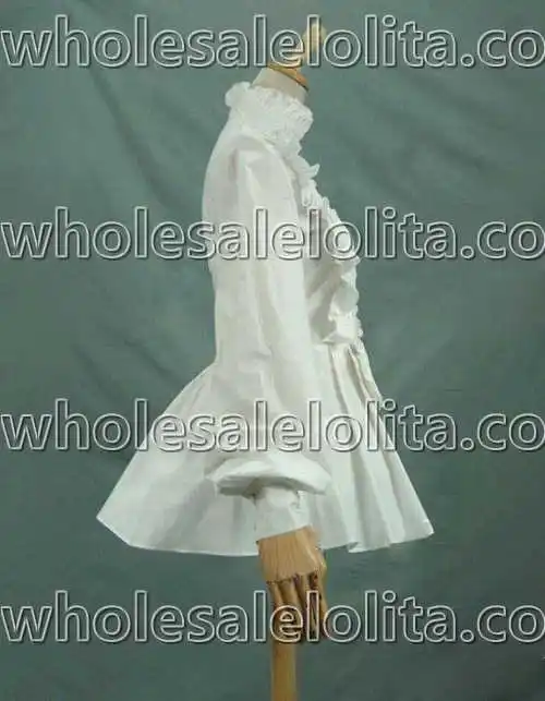 Белая хлопковая блузка в стиле Викторианского эдвардиана топ рубашка плащ