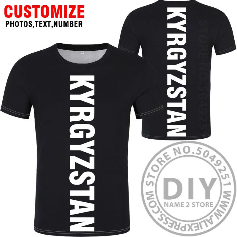 Style 16 Киргизия футболка diy на заказ имя номер kgz футболка Национальный флаг кг Киргизская страна респиратор печать фото Логотип Одежда - Цвет: Style 16