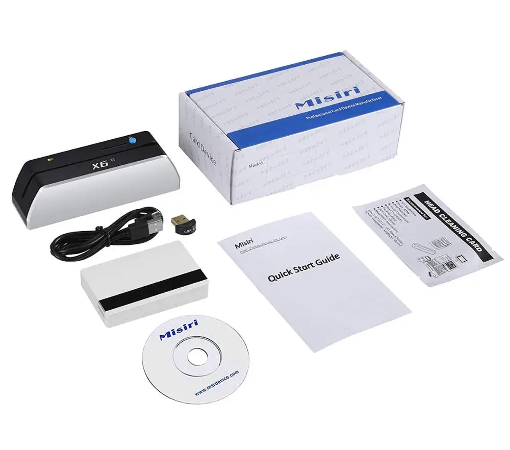 Bluetooth USB 3 трека MSR X6(BT) считыватель карт VIP записывающий кодировщик Мини