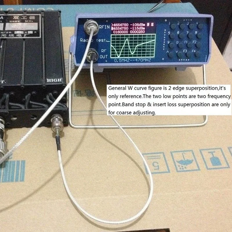 HLZS-U/V UHF VHF Двухдиапазонный анализатор спектра с отслеживанием источника настройки дуплексов