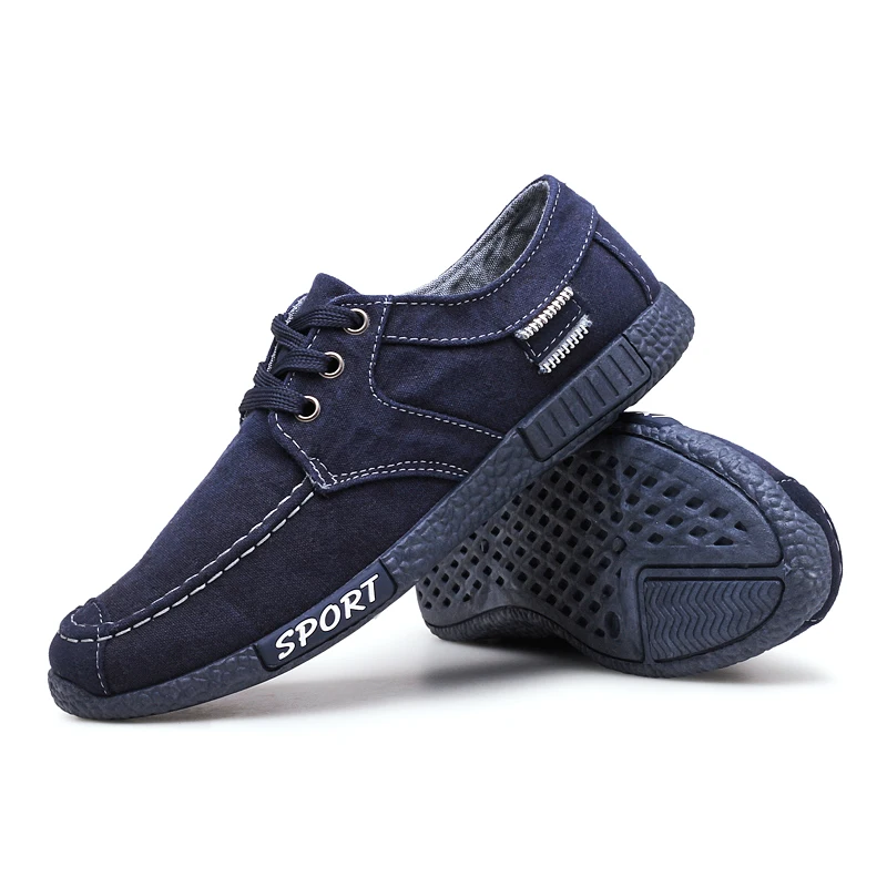 Vogue Pop Men Canvas Denim Shoes Casual Plimsolls Outdoor Footwear Lace Up Tenis Sneakers Fashion Male | Обувь