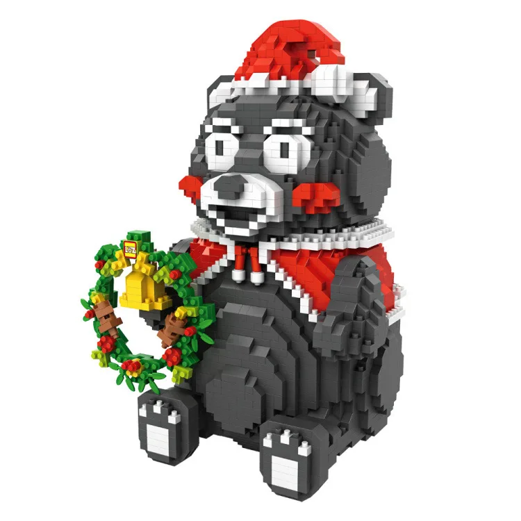 LOZ Diamond Blocks Kumamon кубики АНИМЕ DIY модель сборки Brinquedos сберегающая коробка Juguetes для