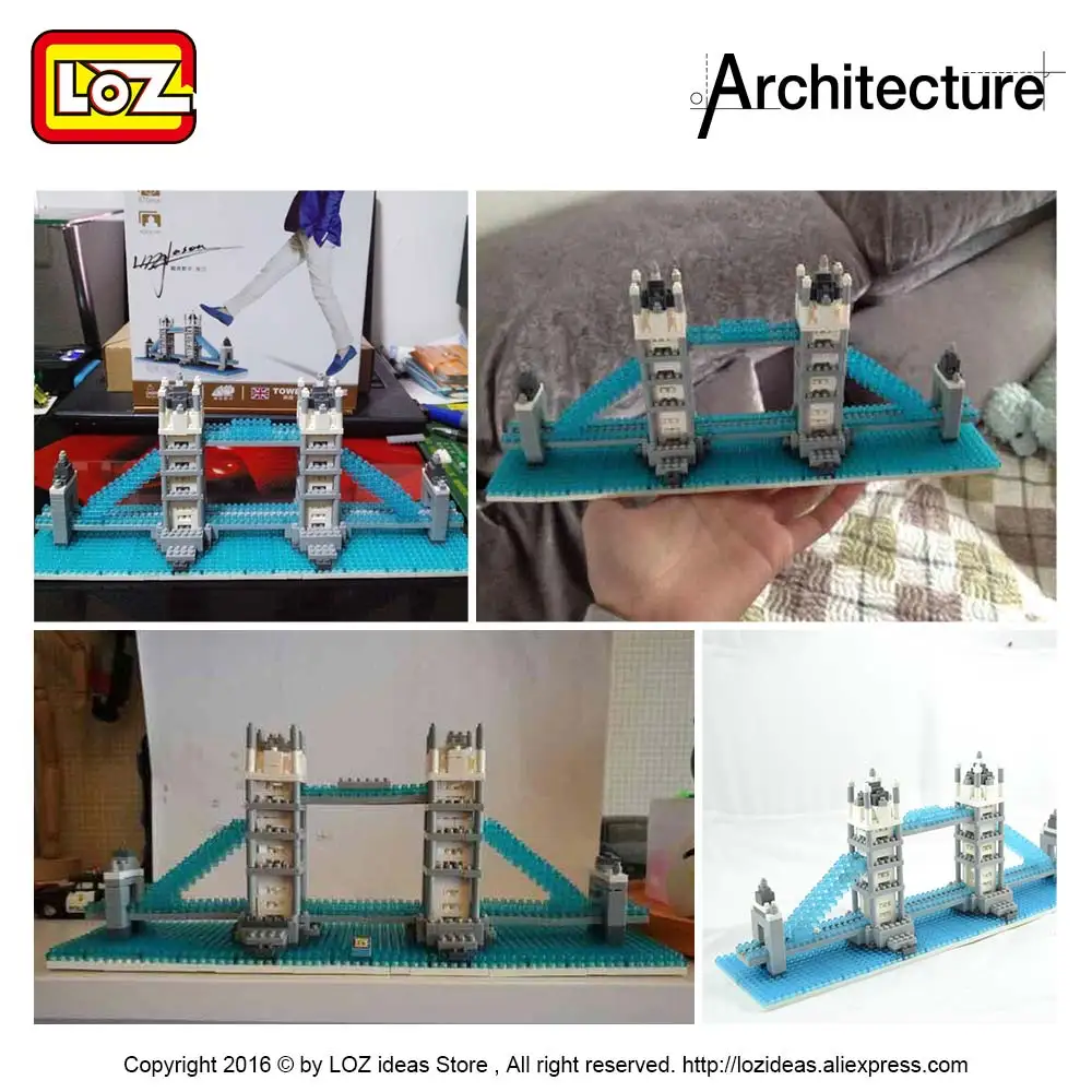 LOZ ideas бриллиантовая блочная башня Лондонский мост река Темза Англия
