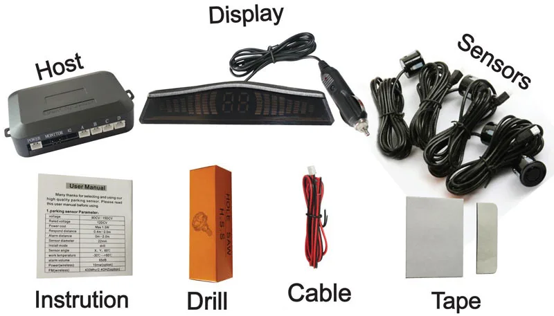 Бесплатная доставка беспроводной светодиодный датчик парковки Система помощи