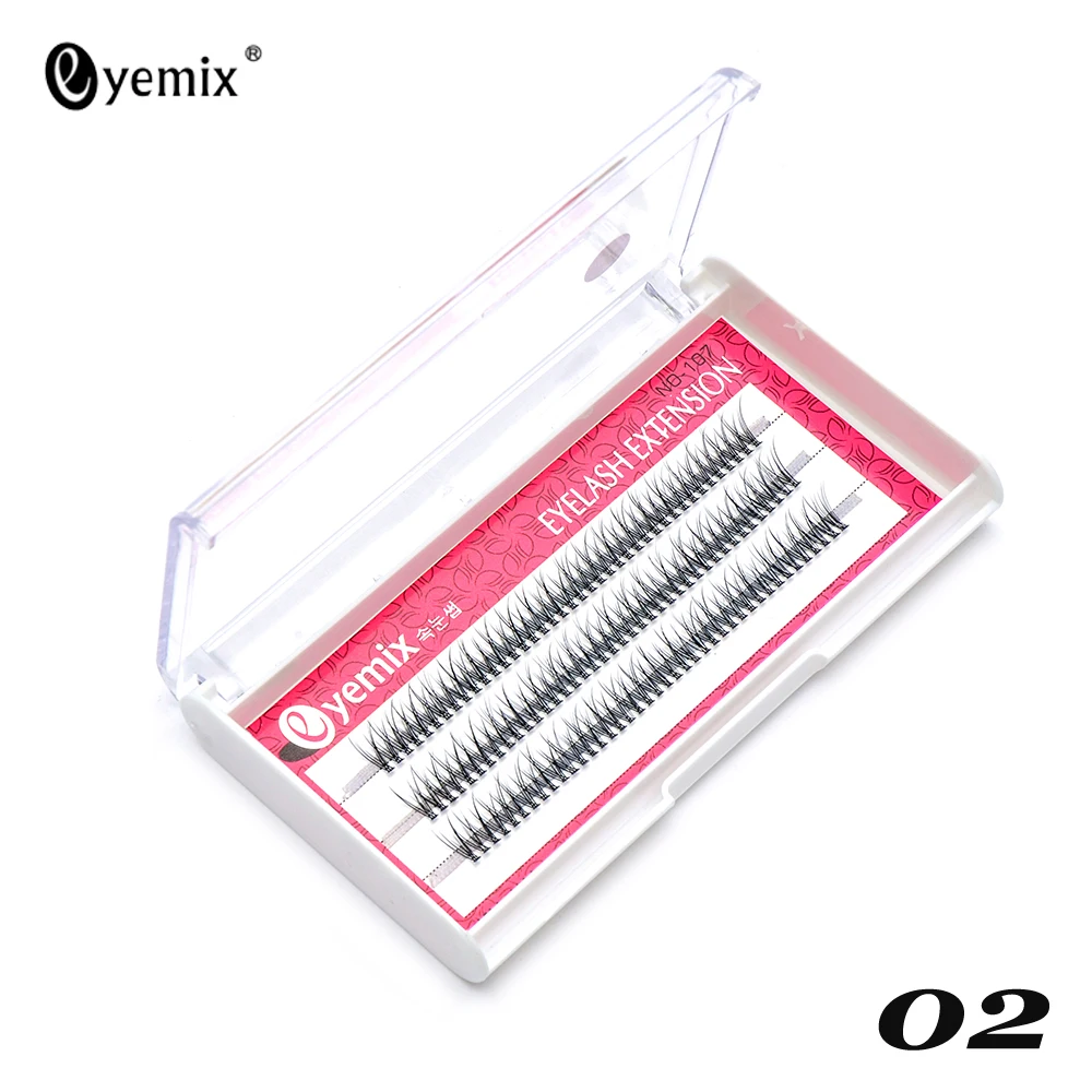 Eyemix синтетические ресницы длинные черные и толстые наращивание ресниц 0 07