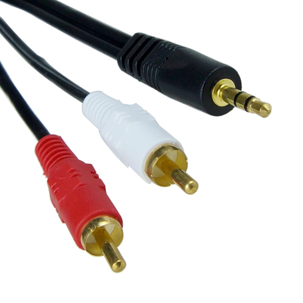Perlinta 3.5 мм 1 ДО 2 Стерео Аудио Кабель Разъем Мужской до RCA Для Телефона MP3 динамики 1.5