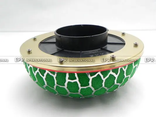 Стайлинг автомобиля зеленый 80 мм супер мощный воздушный фильтр Впускной поток