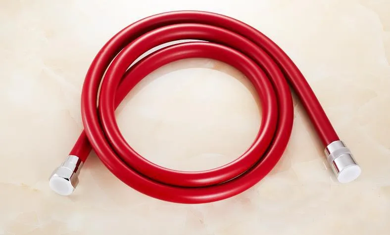 Bathroom Colorful 1.5m Pvc Shower Hose Red Green Silver For Choose G1/2&quot Connector Tangle-free | Строительство и ремонт
