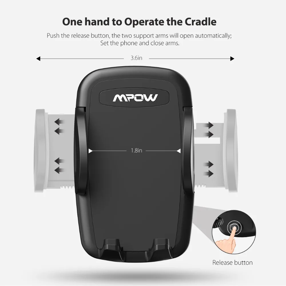 Автомобильный держатель для телефона Mpow CA064 Модернизированная подставка на