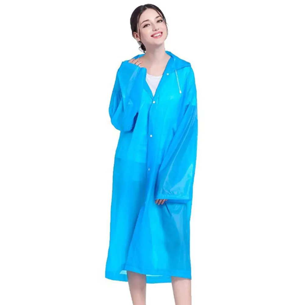 Raincoat Rain Gear Polychromatic Coat Hood Hooded Poncho Waterproof Disposable PVC Hiking Cover Unisex Accessories | Дом и сад
