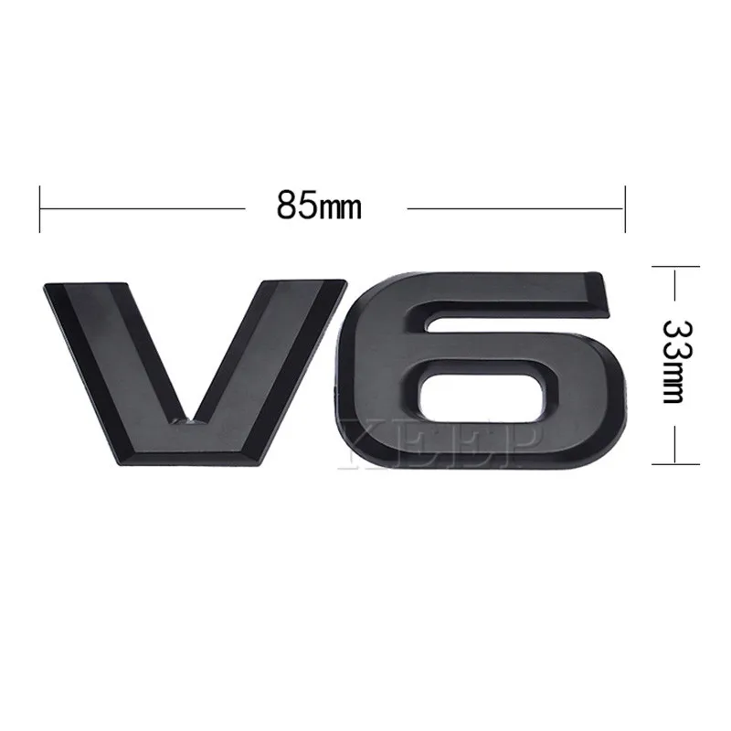 3D наклейка с логотипом автомобиля эмблема автомобильный значок для V6 Mercedes BMW Audi VW