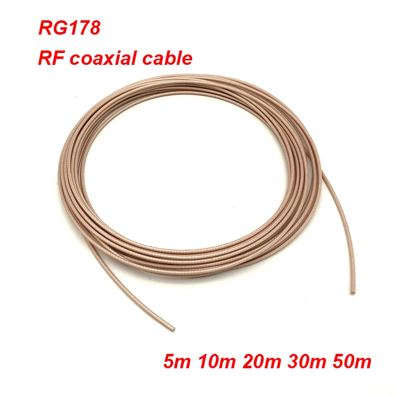 Коаксиальный Кабельный соединитель RG178 RF 50 Ом M17/93 коаксиальный отрезок 5 м 10 20 30