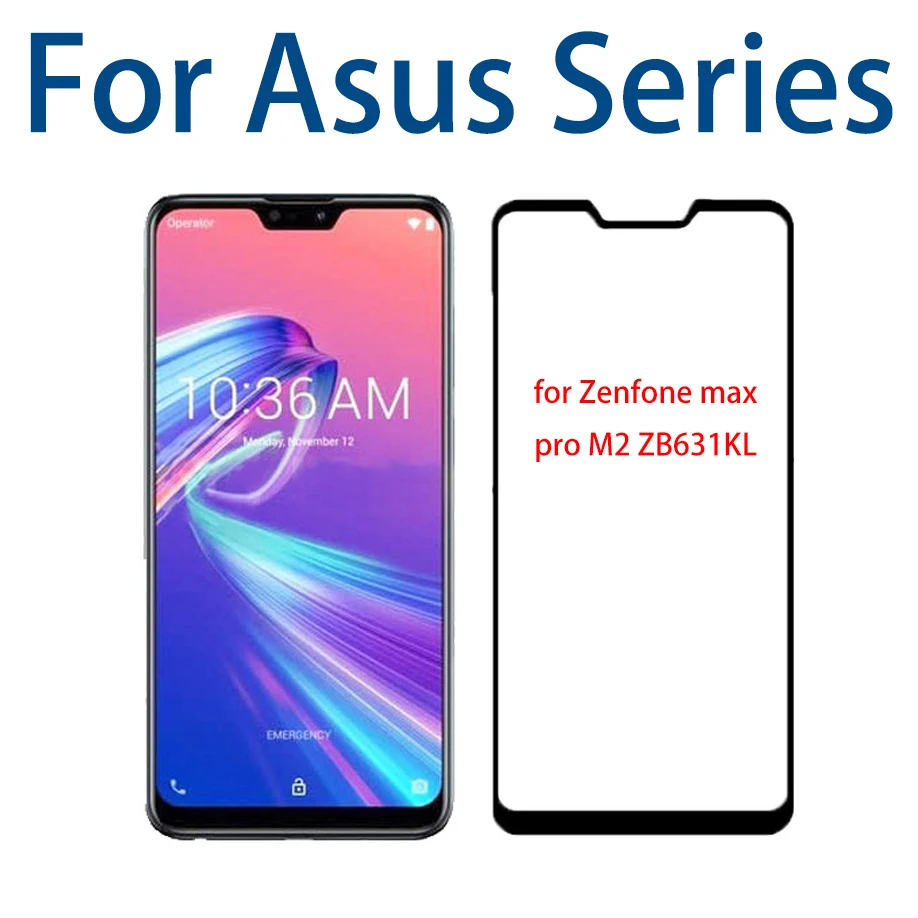 Защитное стекло закаленное для Asus Zenfone max pro M2 ZB631KL ZB633KL M1 ZB601KL ZB555KL 5 ZC600KL