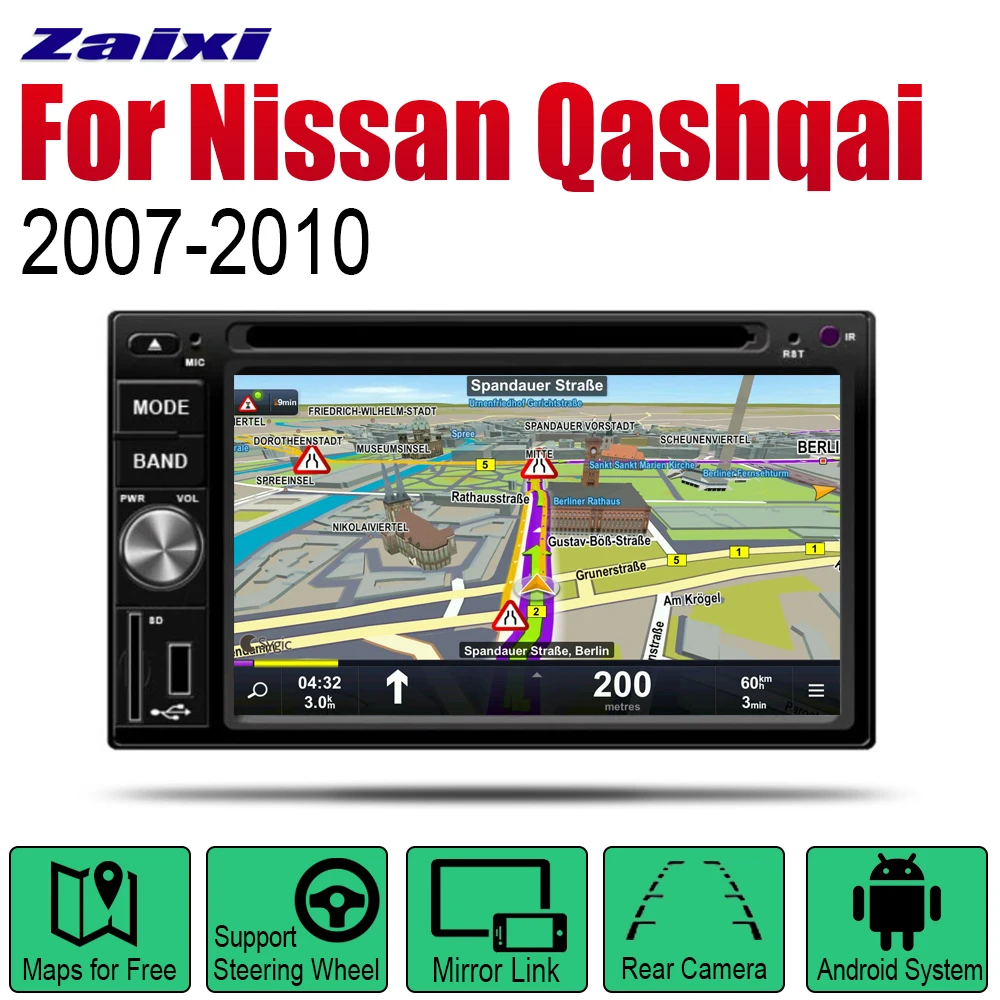 Автомагнитола на Android стерео GPS навигация для Nissan Qashqai 2007 ~ 2010 2din DVD мультимедийный