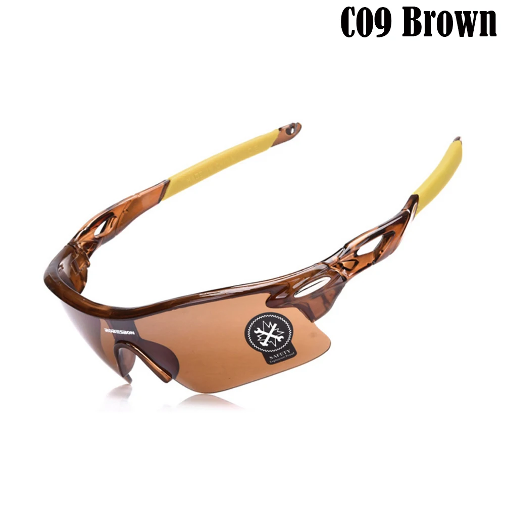 C09 Tea Спортивные очки MASCUBE UV400, уличные спортивные очки для езды на велосипеде, ветрозащитные очки, мотоциклетные очки Oculos Ciclismo - Цвет: C09 Tea
