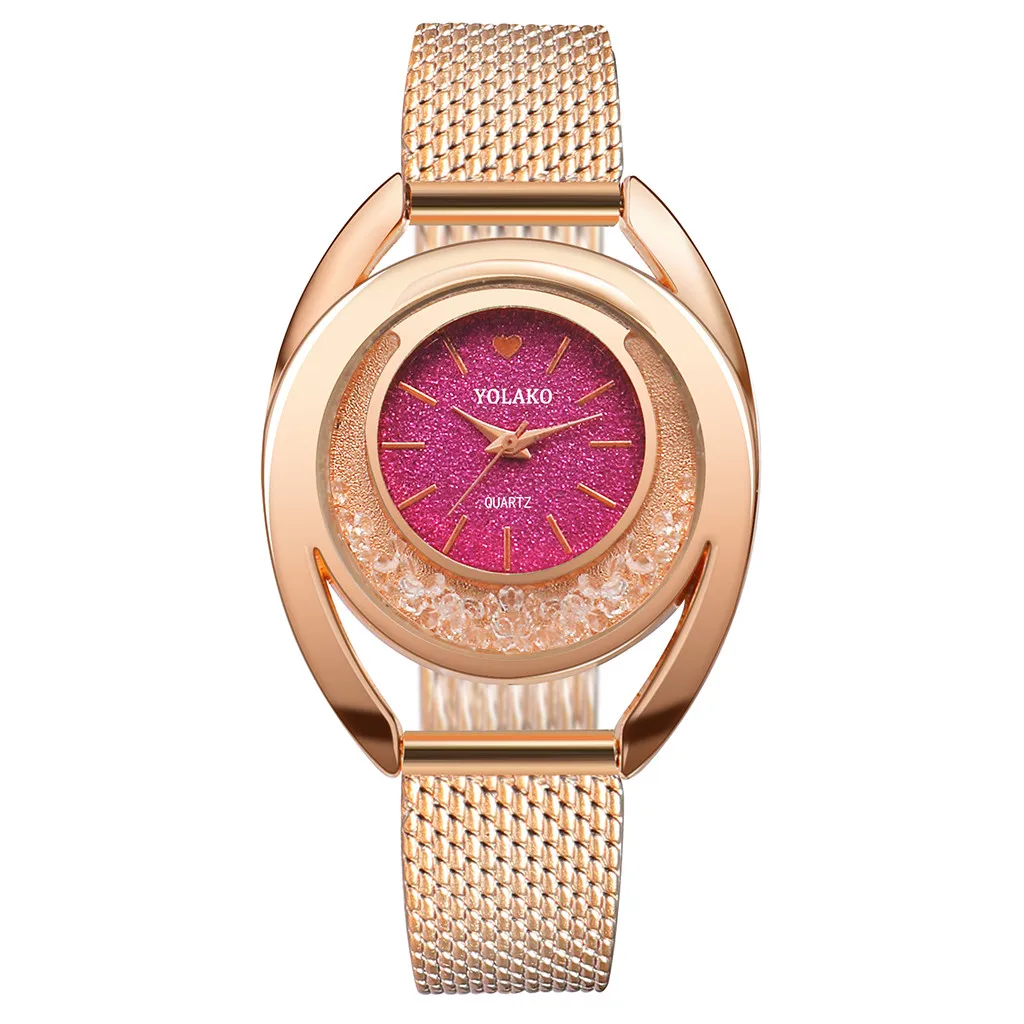 YOLAKO для женщин часы браслет кварцевые часы дамы наручные Relogio Feminino Diamond Reloj Mujer Горячие montre femme 533