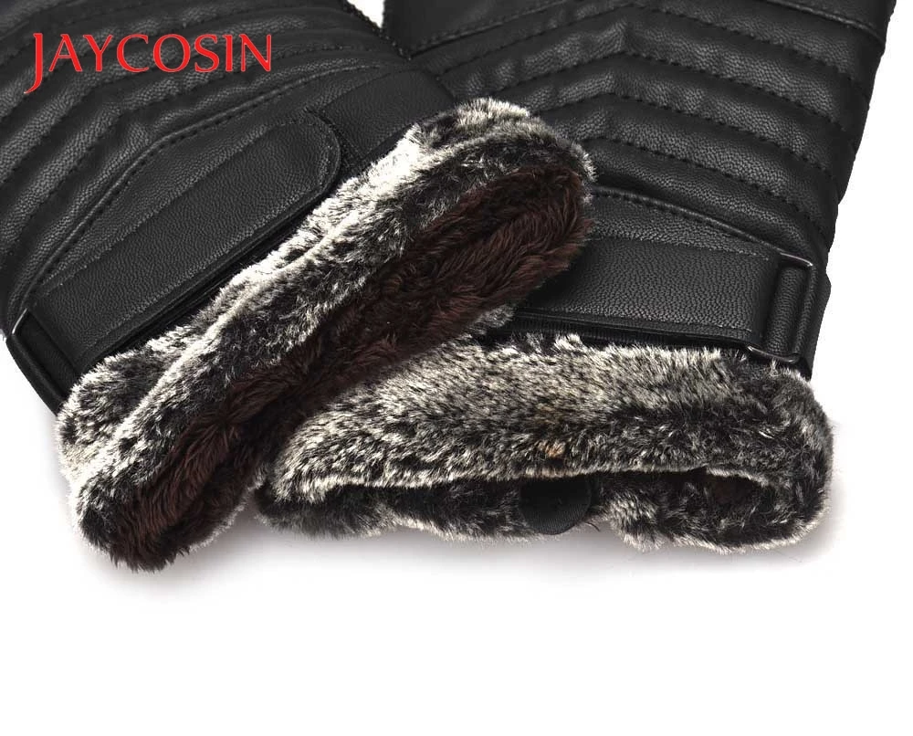 JAYCOSIN мужские теплые противоскользящие зимние спортивные кожаные перчатки с