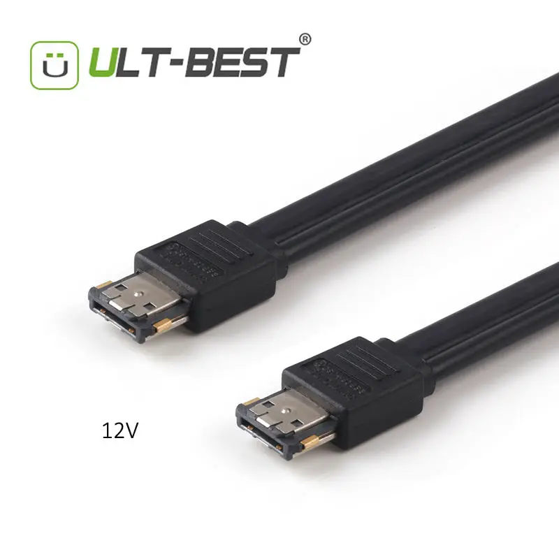 Сверхлучший eSATAp кабель 12 В eSATA USB питания для мужчин и + черный 50 см|esatap cable|power esataesata