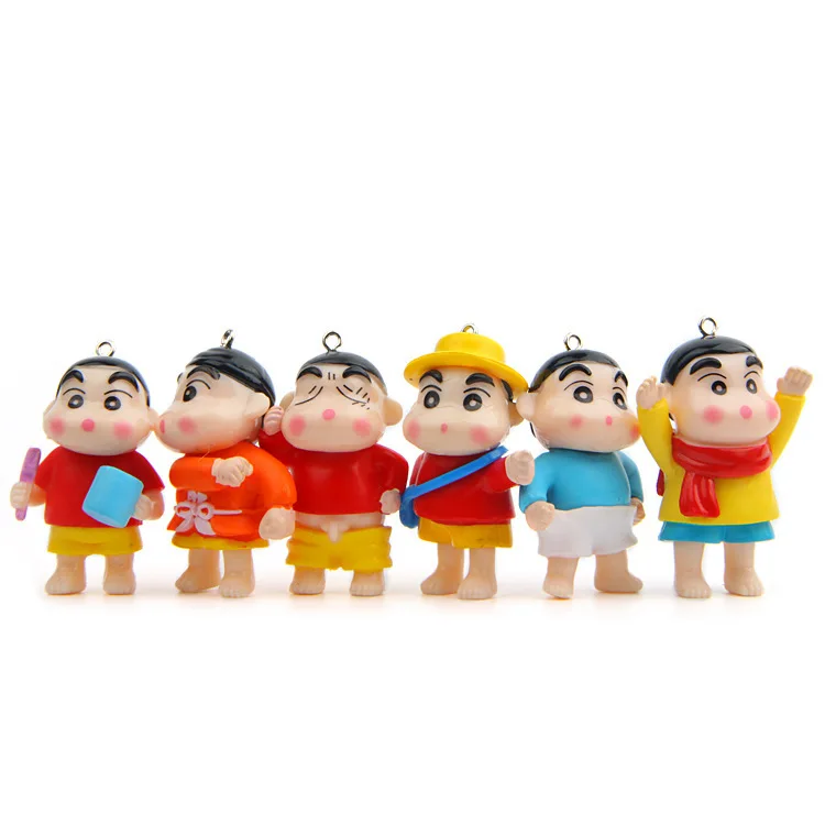 6 шт./партия Crayon Shin Chan Подарочная кукла модель мультфильм анимация фигурка для