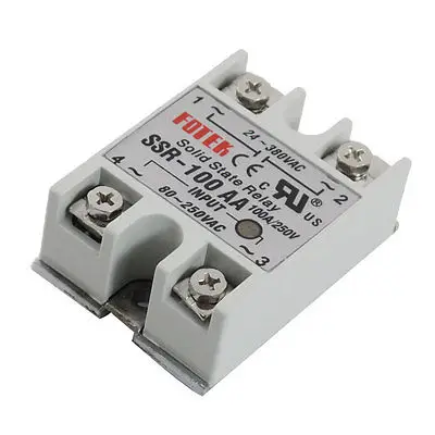 

SSR-100AA 100A 250VAC One Phase Machinery Control Solid State Relay
