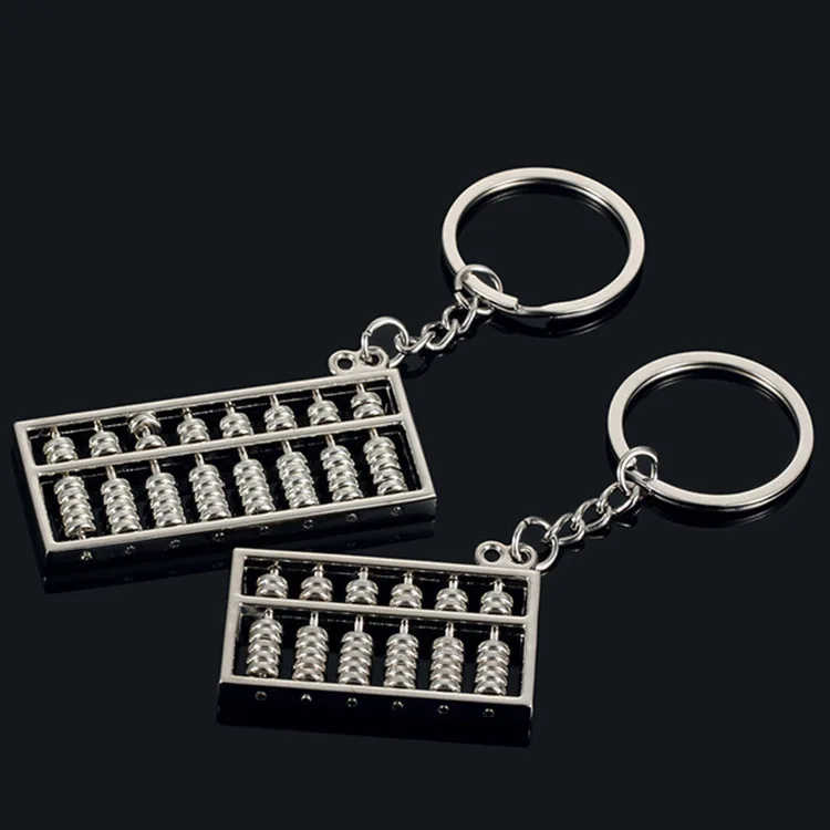 Indusleaves Chinese Style Gold Silver Abacus Metal Key Chain Advertising Waist Hanging Keyring Keychain Pendant | Украшения и