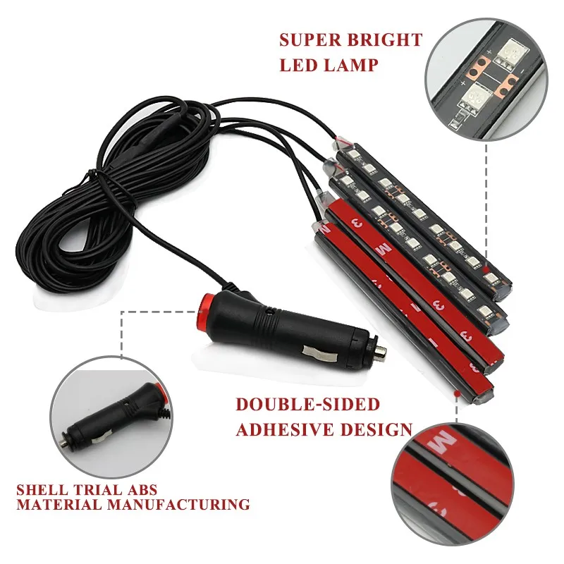 4 шт. автомобиль RGB и один Цвет светодиодный DRL светильник 5050SMD автоматический