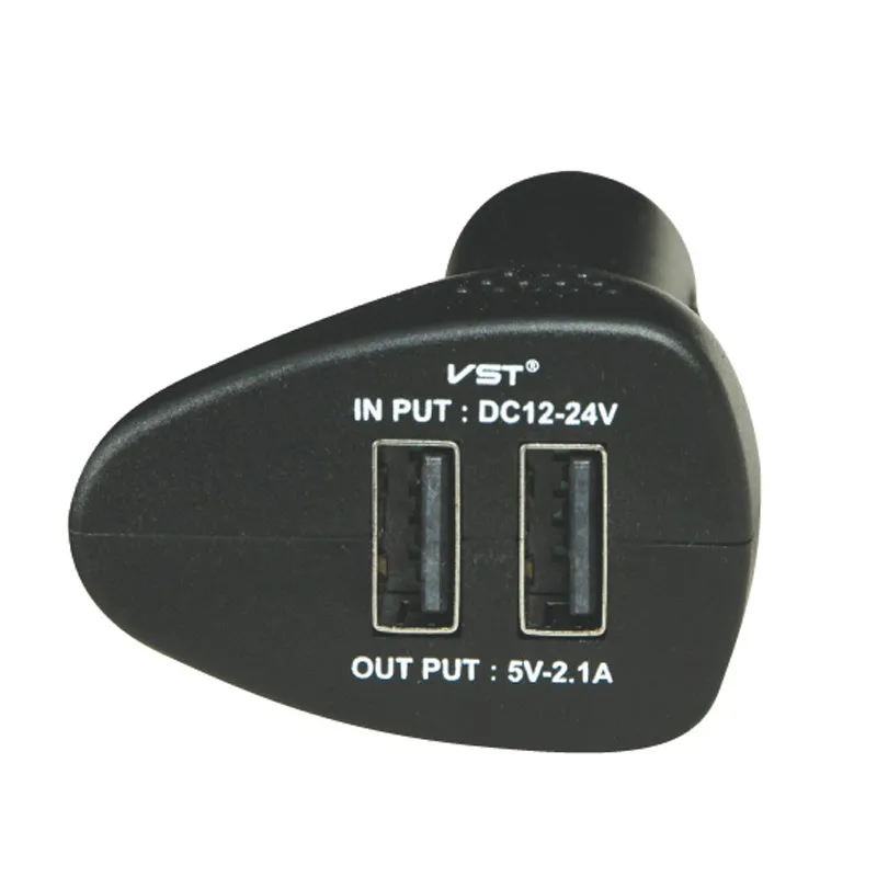 VST Мульти Розетка Авто разветвитель автомобильного прикуривателя 2USB адаптер питания зарядное устройство 120 Вт 3 прикуривателя зарядное устройство 12 В