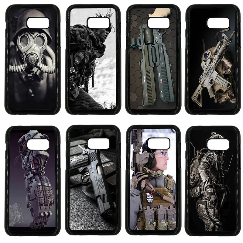 For Samsung Galaxy A3 A5 A7 A8 2015 2016 2017 2018 Note 8 5 3 2 Shell Army Fan Weapons Guns Phone Cases Hard PC Plastic Cover |