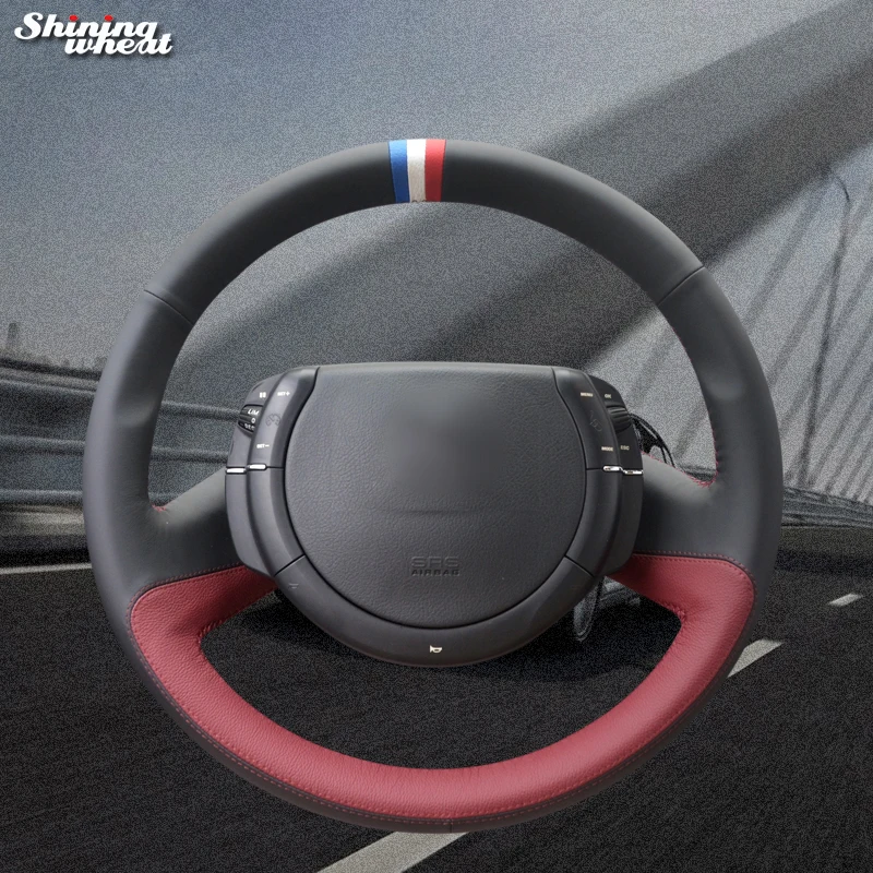Чехол из натуральной кожи для руля Citroen Triumph Old C4 C четыре|steering wheel cover|wheel coverwheel steering