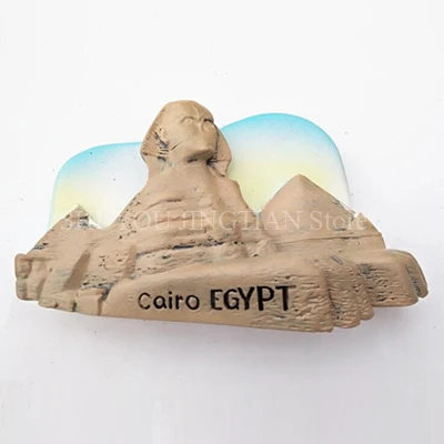 Egypt Магнитный сувенир на холодильник из смолы 3D, Египетский Каир, Россия, Лондон, Эйфелева башня, малайзийские башни-близнецы Petronas, Дубай, Бурдж, аль-арабы - Цвет: Egypt