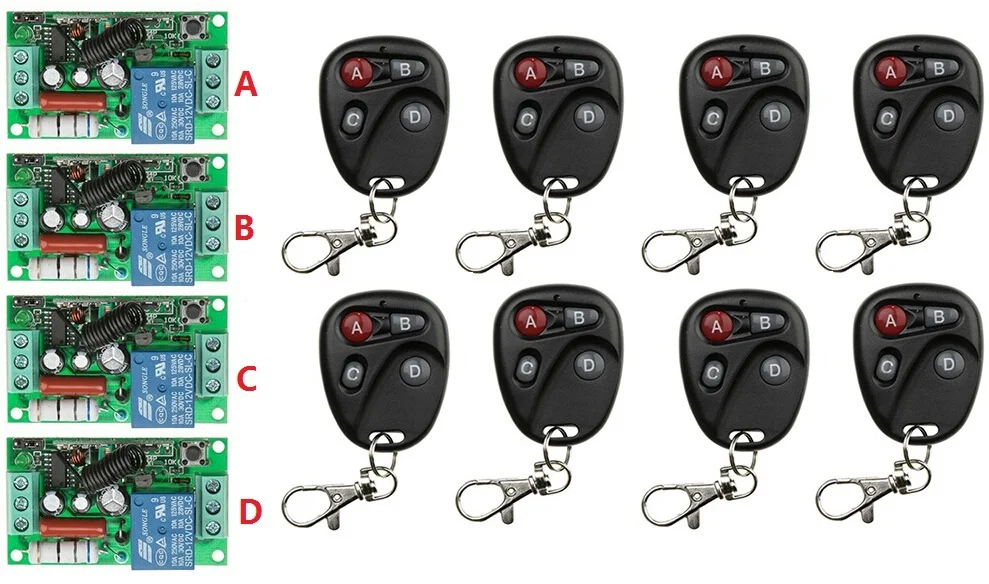 Беспроводной Радиочастотный выключатель с дистанционным управлением 220 В 10 А 1