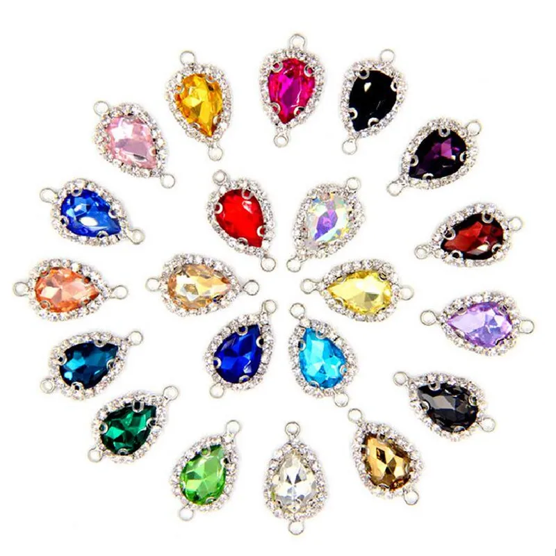 10 шт. соединители с двумя отверстиями для изготовления браслетов|rhinestone