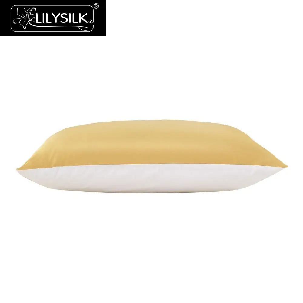 Gold Lilysilk Двусторонняя наволочка из натурального шелка на подушку шелк-хлопок Цена за 1 шт. Чехол для подушки - Цвет: Gold