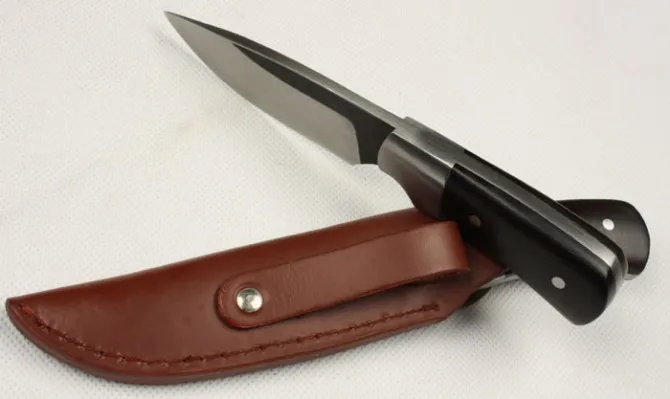 WTT Small Straight Hunter Knife High Carbon Steel Blade Tactical Survival Fixed Pocket Camping EDC Tools With Ebony Handle | Инструменты