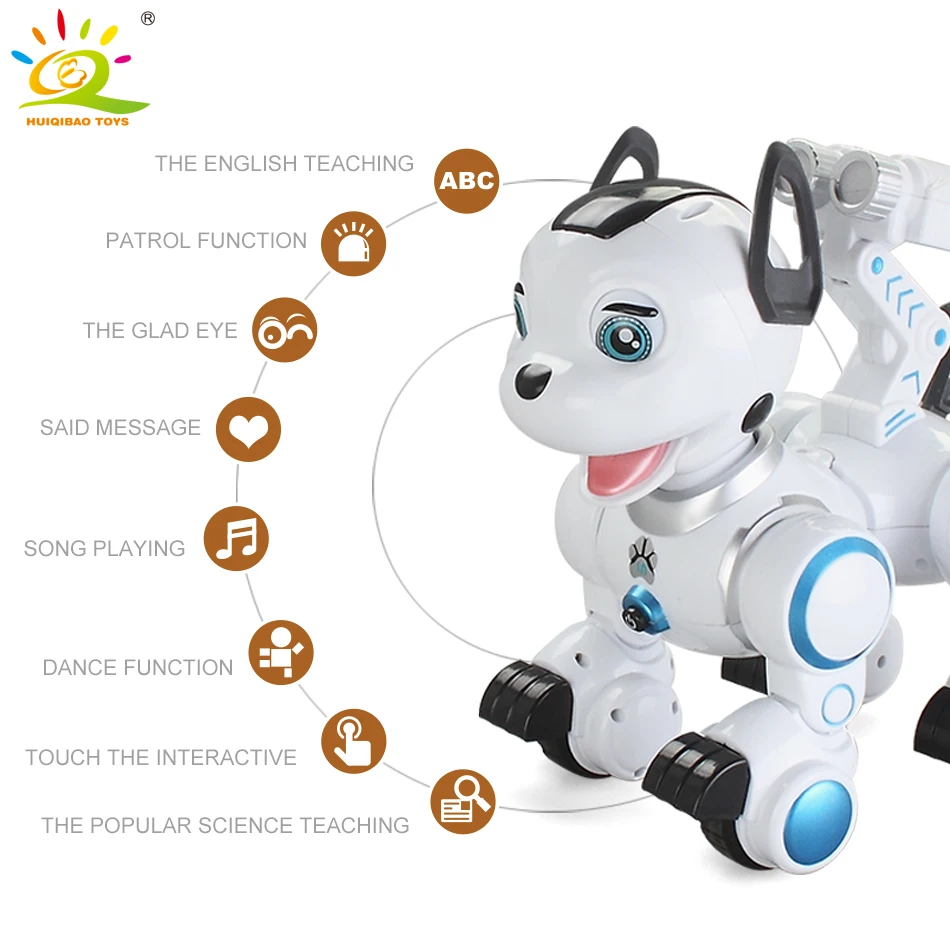HUIQIBAO игрушки RC умная собака поет танец прогулки дистанционное управление