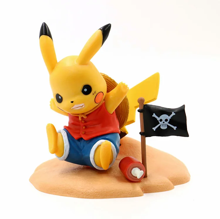 Takara Tomy Покемон Аниме Пикачу Косплей One Piece Луффи фигурки коллекционные игрушки 12