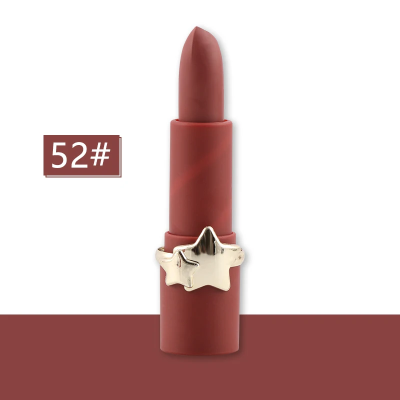 52 Miss Rose, губная помада телесного цвета, 3,5 г, водостойкая, стойкая, 12 популярных цветов, розовая, персиковая, тыквенная, матовая губная помада MS177 - Цвет: 52
