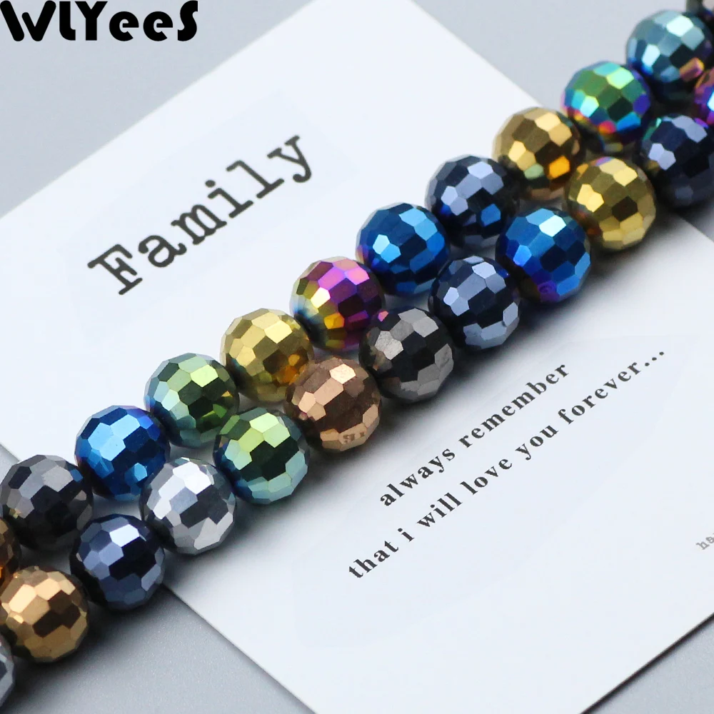 Серьги шарики WLYeeS 96 граненые подвесные бусины с покрытием из австрийского