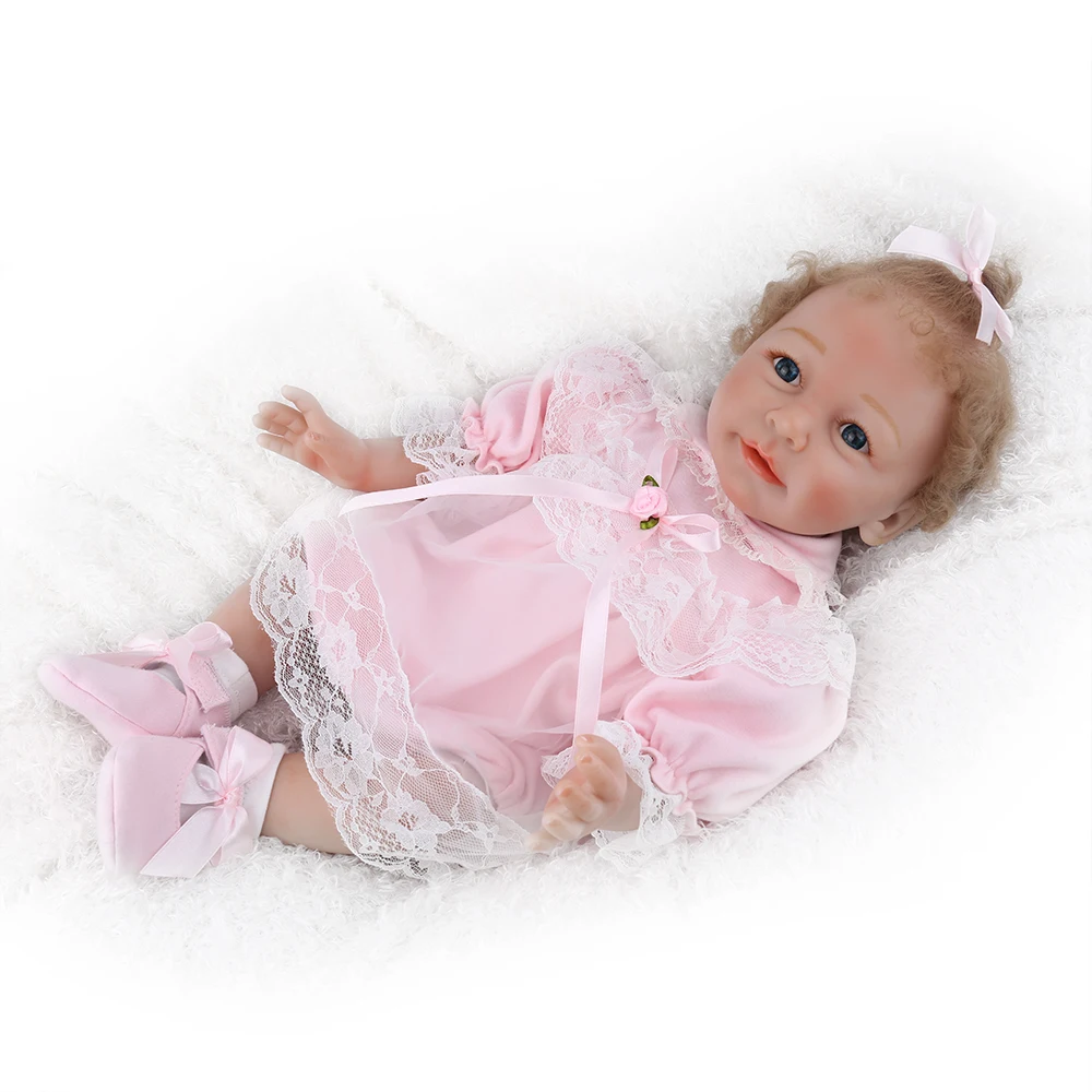 22inch soft body Silicone Reborn Girl Baby Doll vinyl newborn bedtime play house toys Babies princess Xmas Present for sale | Игрушки и