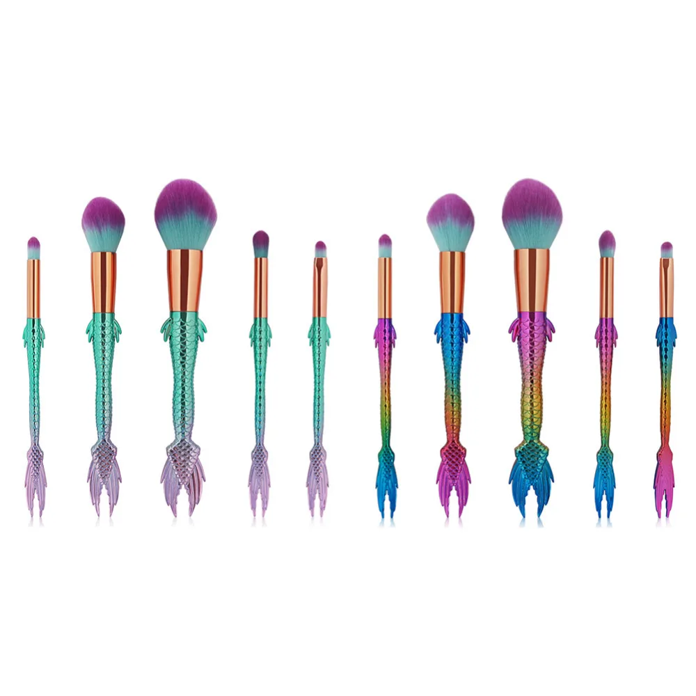 Набор кистей для макияжа русалка 5 шт.|makeup brush set|brush setbrush beauty |