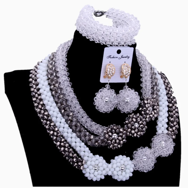 4 ujewelry Наборы свадебных ювелирных изделий для невест фиолетовый слоя нигерийской