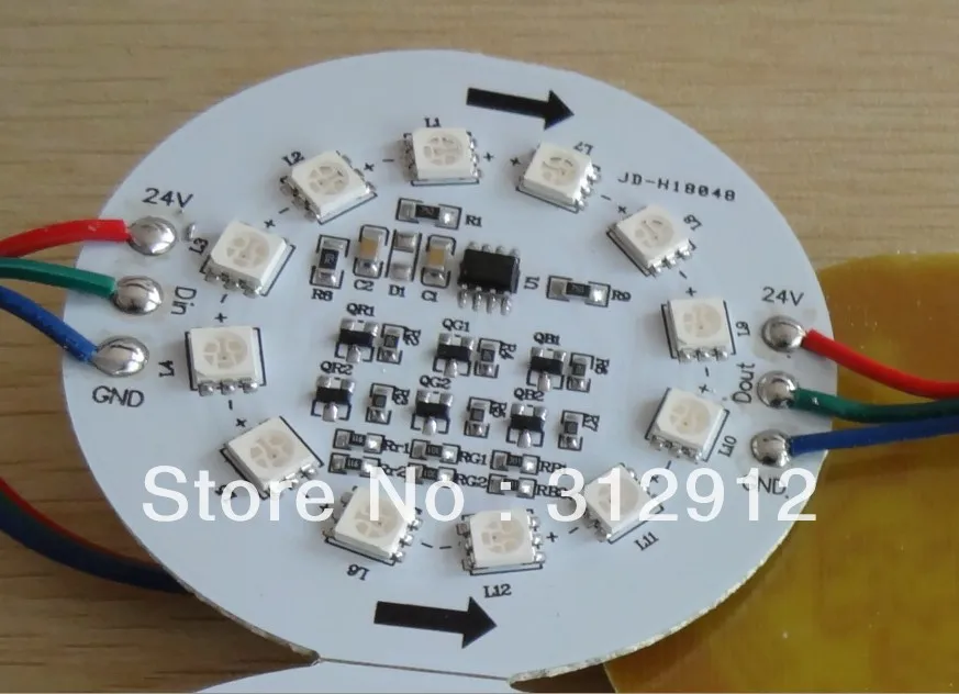 Пиксельный модуль WS2811 В постоянного тока 12 светодиодов 5050 SMD rgb внутри 2 88 Вт IP68