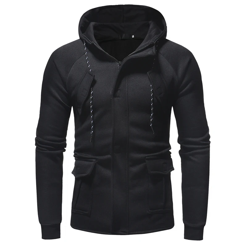 UNIVOS KUNI 2019 Spring Men Casual Hooded Sweatshirt Solid Color Hoodies Male Long Sleeve Hoodie Slim Sportswear Pullover J506 | Мужская